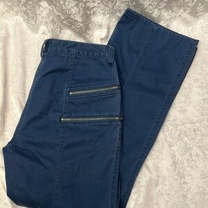 Moda International - Cotton Wide leg Zipper Pocket Cargo Pants